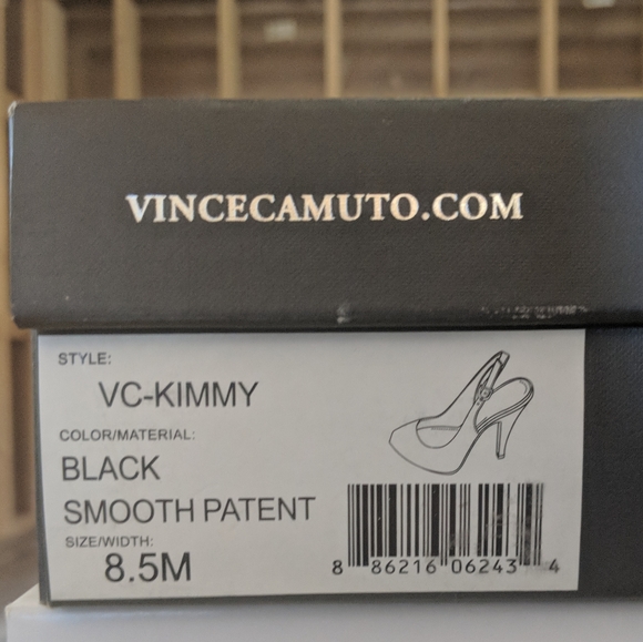 Vince Camuto Patent Leather Platform Sling Backs - Picture 4 of 5